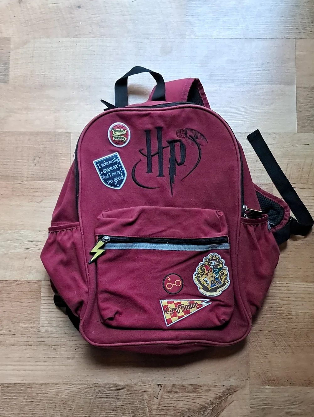 Harry Potter Red Kids Backpack with Gryffindor Patches